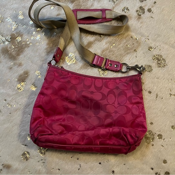 Coach Pink Nylon Crossbody Bag - Picture 5 of 9